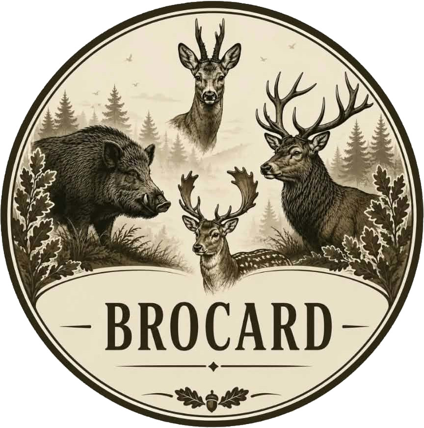 Brocard-logo med hjortehoved